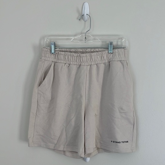 Pants - Stronger Together Cream Sweat Shorts!